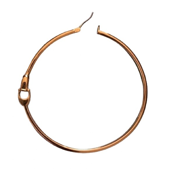 NEW Coach Women's Signature Hoop Earrings Gold Tone - Picture 5 of 13